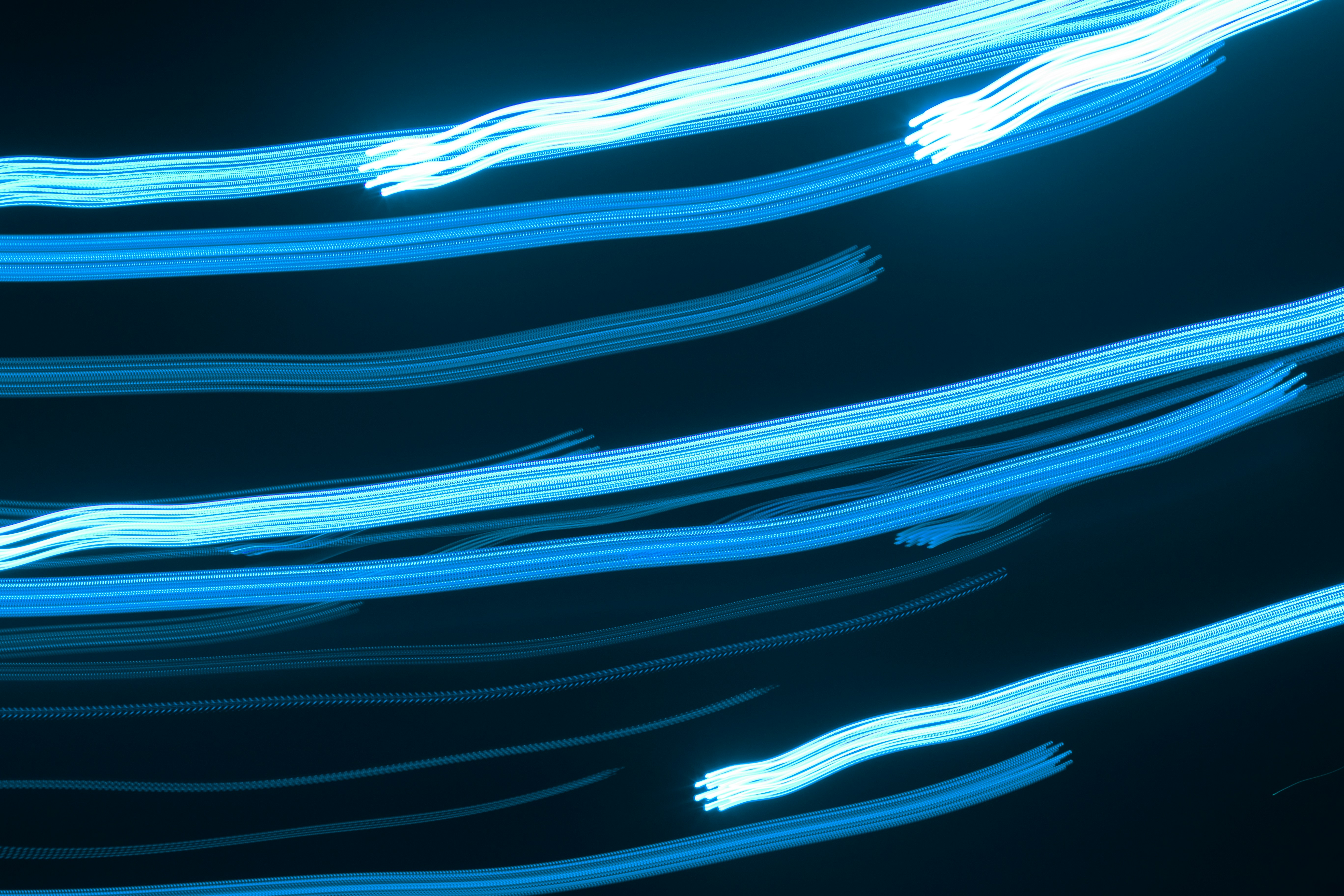 timelapse photo of blue lights